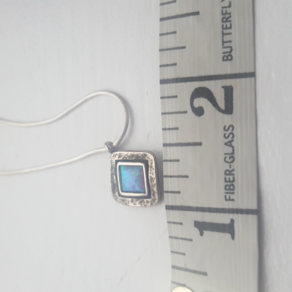 Magnolia Jewellery 925 Silver Necklace with Blue Opal Pendant - Picture 8 of 8